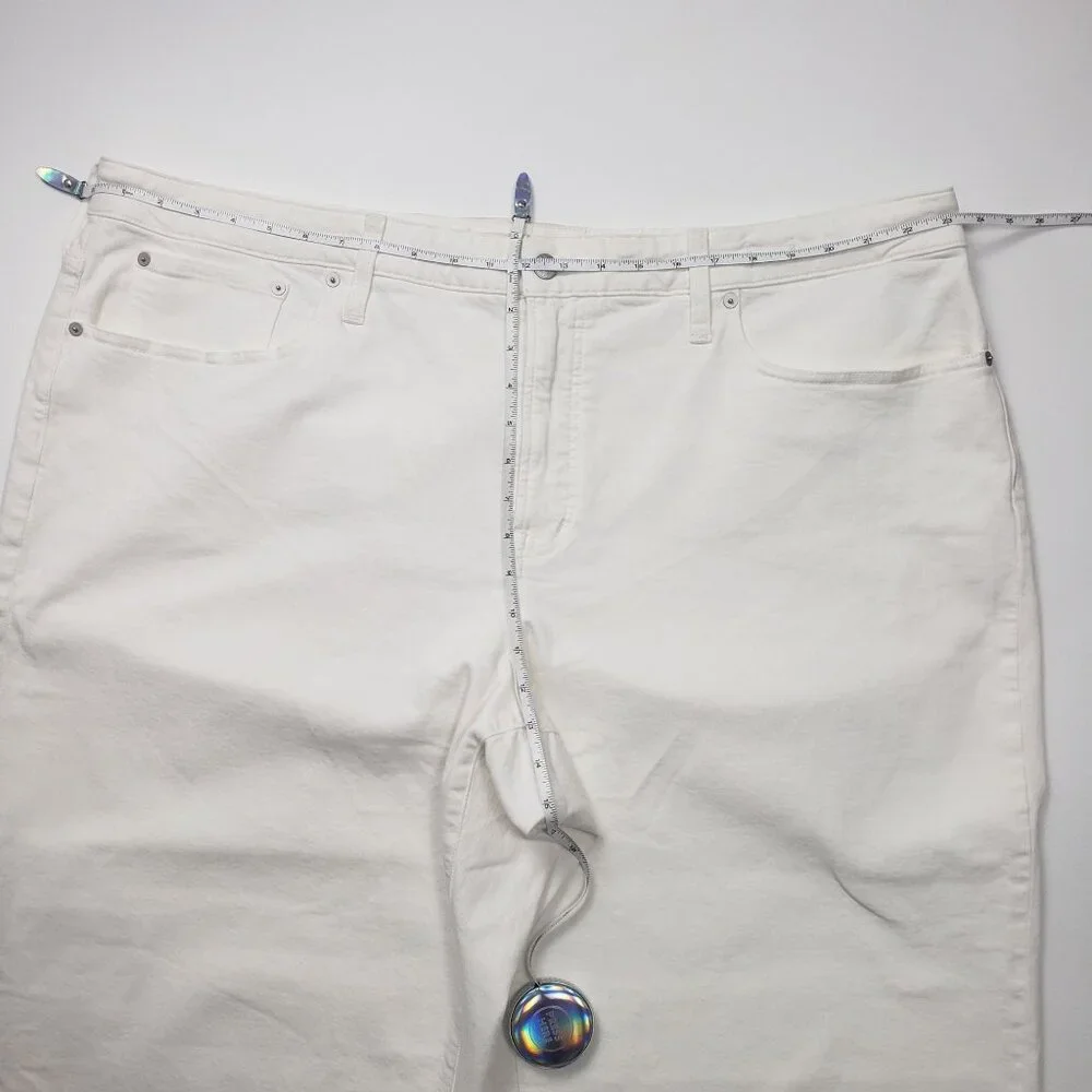 Madewell The Plus Perfect Vintage Wide-Leg Crop Jeans Womens Size 24W Tile White - Picture 10 of 16